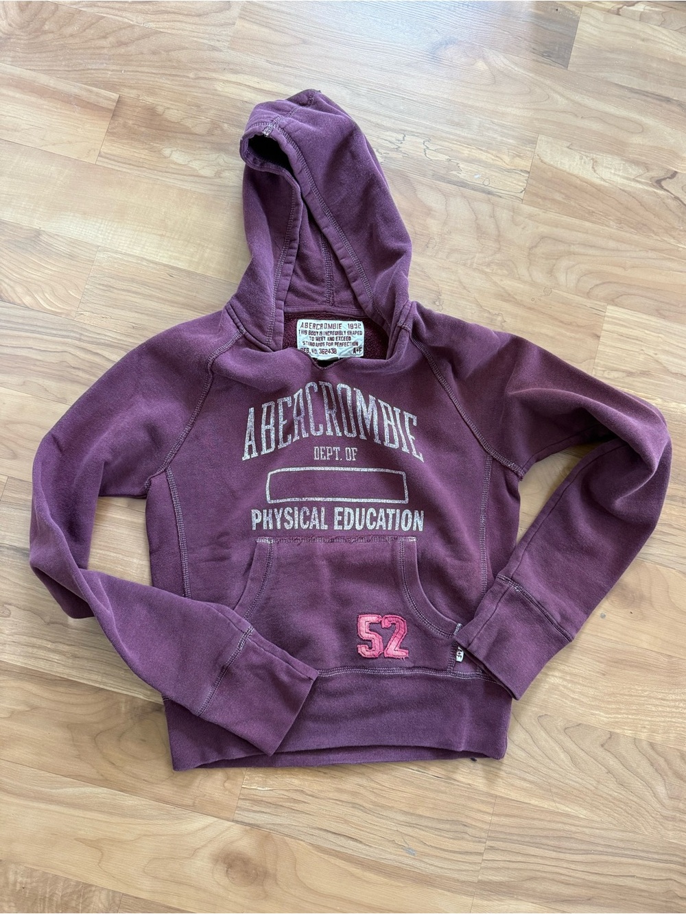 Vintage Plum Hoodie: Abercrombie & Fitch